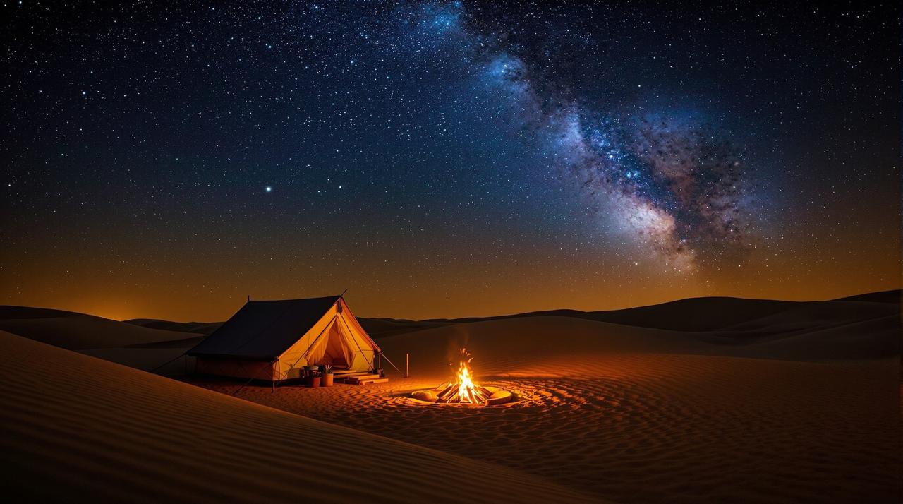 沙漠腹地的星空营地